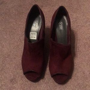 Maroon Fioni Booties! Like New!